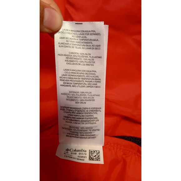 Columbia Red/Black Powder Pillow Hybrid Puffer Jacket Women's Small - Picture 4 of 16